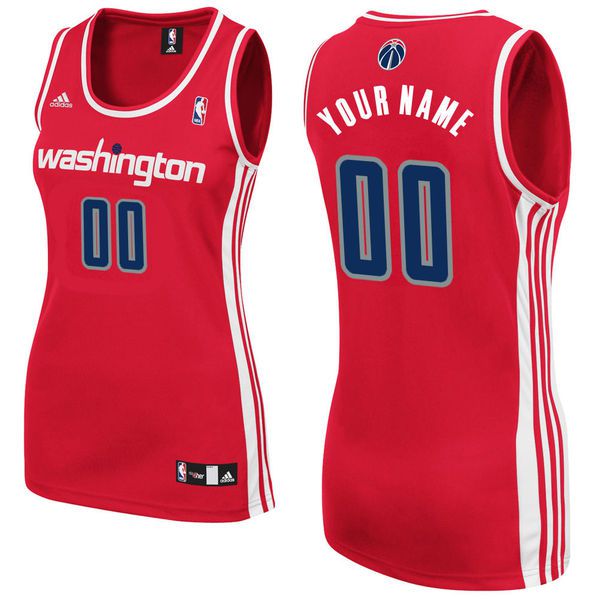 Adidas Washington Wizards Women Custom Replica Road Red NBA Jersey